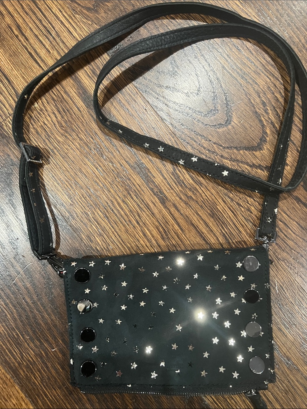 Hammitt Black Star-Accent Crossbody Bag RARE